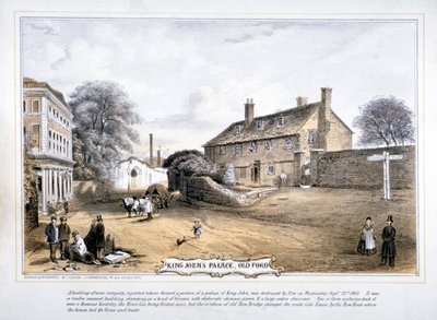Vista do Palácio do Rei John, Old Ford, Poplar, Londres, c1863 de C Coghlan