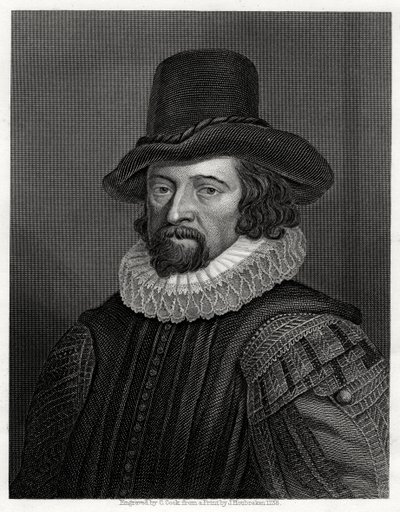 Francis Bacon, visconde de St. Albans, filósofo inglês, cientista e estadista, século XIX de C. Cook