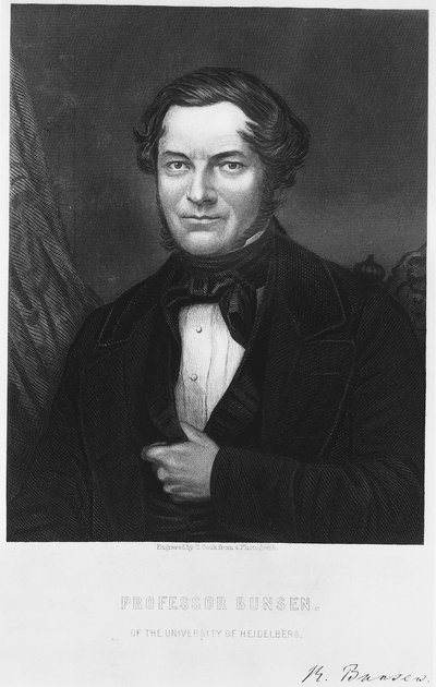 Robert Bunsen, químico alemão, década de 1850 de C. Cook