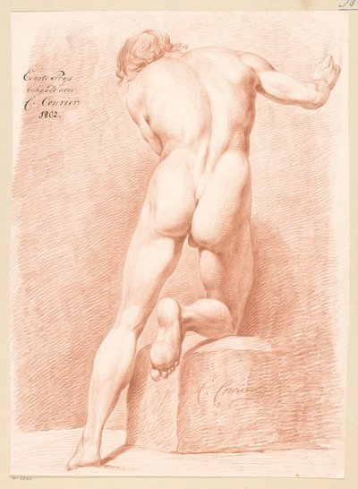 Nu masculino em pé, vista traseira (1º prêmio 1802) de C. Courier