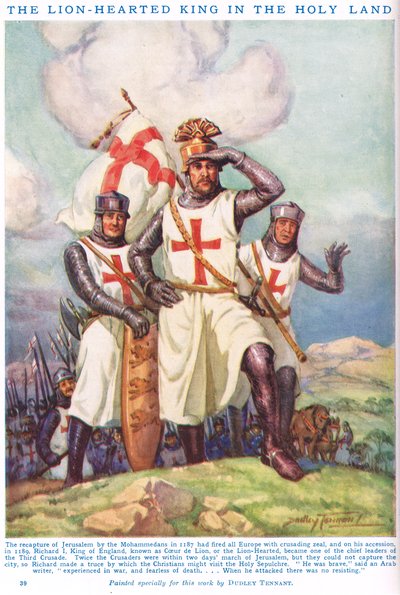 Retrato de Ricardo I, O Rei de Coração de Leão na Terra Santa, do 