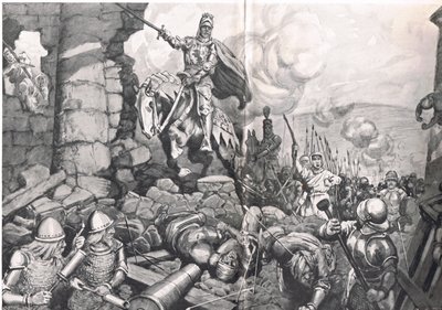 Henrique V no Cerco de Harfleur, ilustração de 