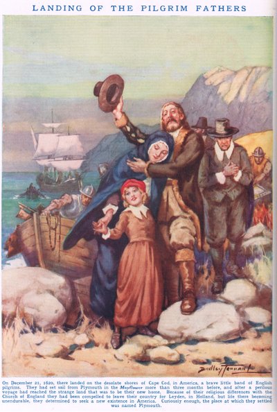 Aterragem dos Pais Peregrinos, ilustração do 
