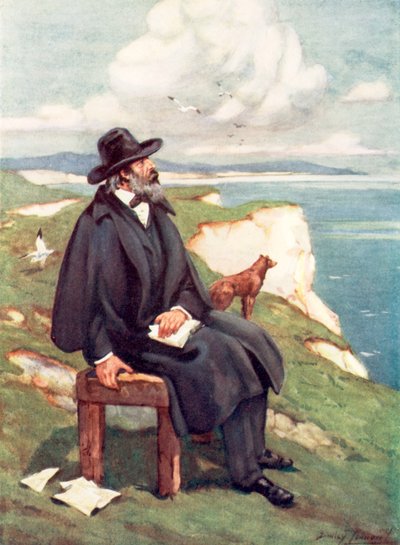 Tennyson: O cantor mais doce da Inglaterra vitoriana (cor litho) de C. Dudley Tennant