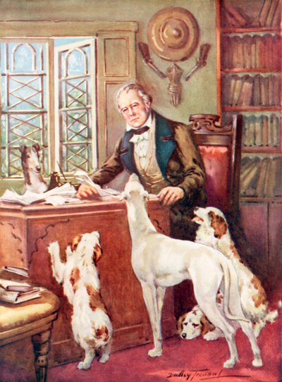O amado e heróico "feiticeiro do Norte" (cor litho) de C. Dudley Tennant