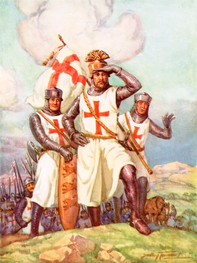 O leão de coração rei na Terra Santa (cor litho) de C. Dudley Tennant