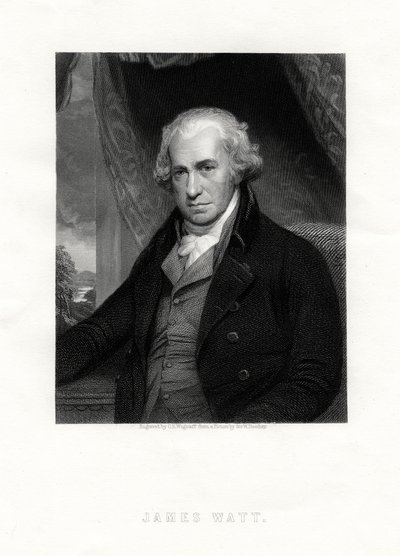 James Watt, inventor e engenheiro escocês, século XIX. de C. E. Wagstaff