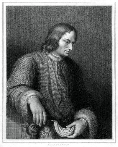 Lorenzo de Medici, estadista italiano e governante da República Florentina, 1833. de C. E. Wagstaff