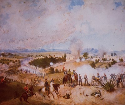 Guerra Mexicana-Americana (1846-48), Batalha de Molino del Rey, tropas norte-americanas atacando de C. Escalante