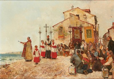 Blessing the Catch ( óleo sobre tela) de C. Gonzalez