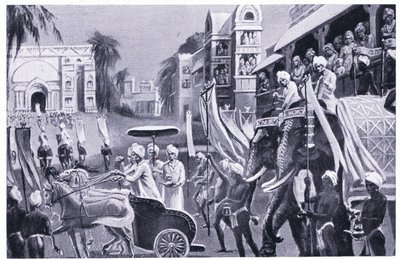 Prasenajit de Kosala (oudh) faz uma visita 520.BC de C. Hargrave Martin