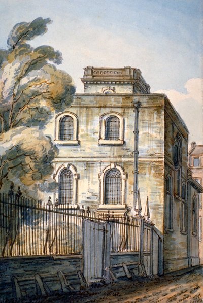 Igreja de Todos os Santos, o Grande, Upper Thames Street, Londres, 1813 de C John M Whichelo