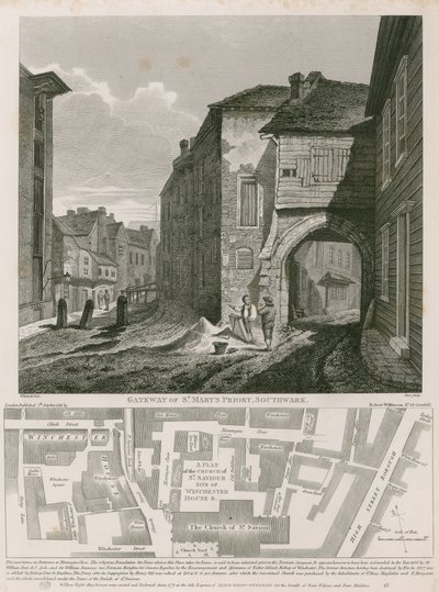 Porta de entrada do Priorado de Santa Maria, Southwark de C. John Mayle Whichelo