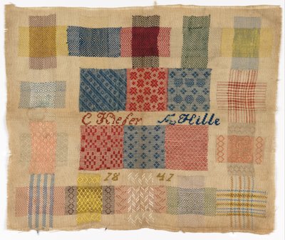 Darning sampler de C. Keiber