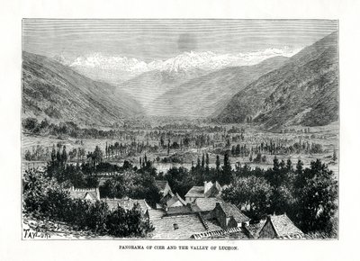 Cier e o vale de Bagneres-de-Luchon, França, c1879. de C. Laplante