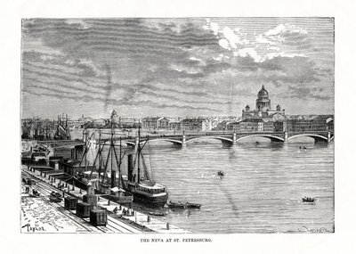 O rio Neva, São Petersburgo, 1879 de C. Laplante