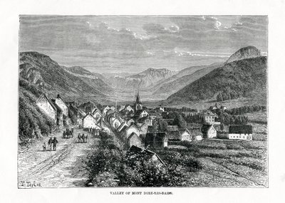 O vale de Mont-Dore-les-Bains, França, século XIX de C. Laplante