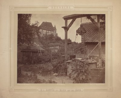 Heidelberg - Vista do Castelo do Jardim, c.1870 (impressão de albúmen em cartolina) de C. M. Eckert