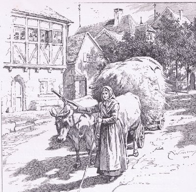 Carrinhos puxados por touros que roncam pelas ruas silenciosas, de The Child of the Air pub.by Duckworth de C. Wilhelm