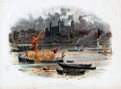 A torre de Londres, Inglaterra, 1895 de C. Wilkinson