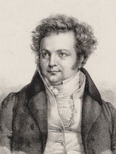 Retrato do compositor Heinrich Marschner 1795-1861. de Cäcilie Brandt