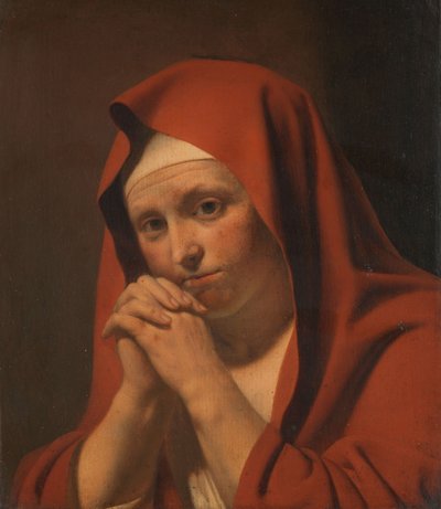 Mulher rezando de Caesar Boëtius van Everdingen (circle of)