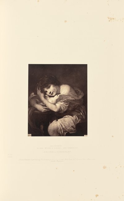 Rapariga com uma pomba, de Greuze de Caldesi and Montecchi