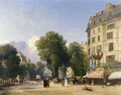 Boulevard des Capucines e esquina da Rue de la Paix , Paris de Caleb Robert Stanley
