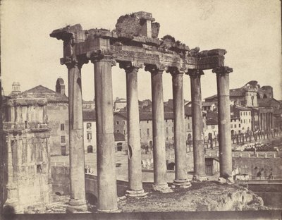 Templo da Concórdia, Roma, década de 1850. de Calvert Jones
