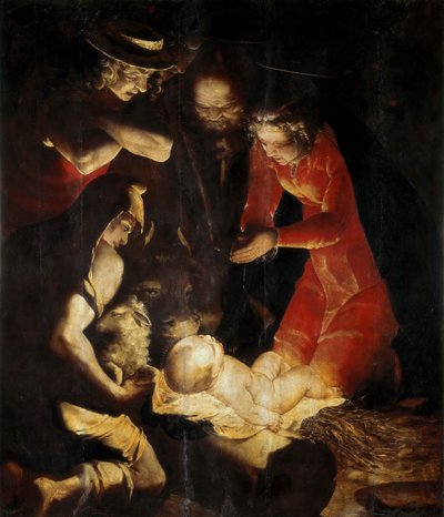 A Adoração dos Pastores, 1550. de Cambiaso