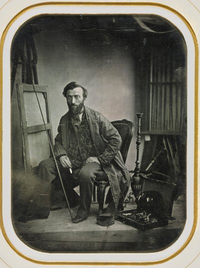 Auto-retrato no Estúdio de Pintura, c. 1843. de Camille Dolard