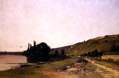 Vista do Sena em Vetheuil (óleo sobre tela) de Camille Emile Dufour