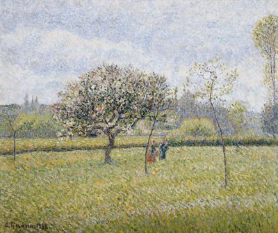 Macieira em flor em Eragny; Macieira em flor em Eragny, 1888 de Camille Jacob Pissarro
