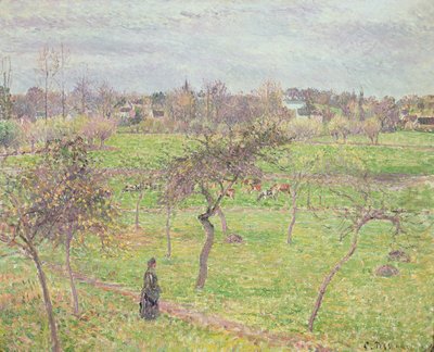 Macieiras em um prado em Eragny, 1894 de Camille Jacob Pissarro