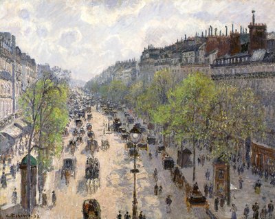 Boulevard Montmartre, Primavera de 1897 de Camille Jacob Pissarro