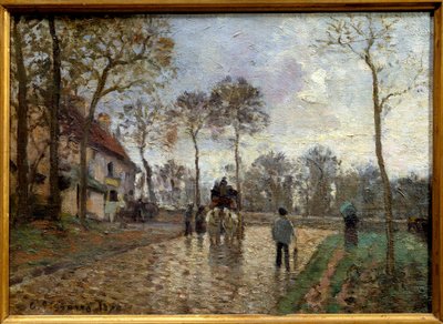 Carruagem, Louveciennes de Camille Jacob Pissarro