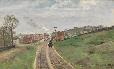 Estação Lord Lane, Dulwich, 1871 de Camille Jacob Pissarro