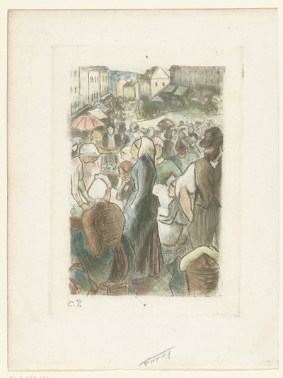 Mercado em Gisors Mercado de Gisors de Camille Jacob Pissarro