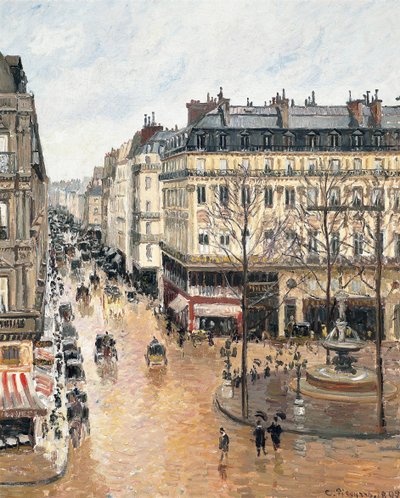 Rue Saint-Honoré à tarde. Efeito da chuva, 1897 de Camille Jacob Pissarro