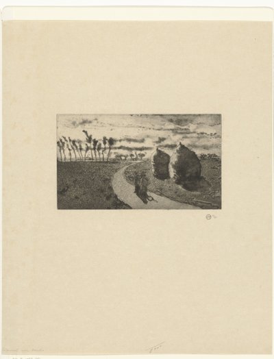Crepúsculo com palheiros Crepúsculo com móveis de Camille Jacob Pissarro