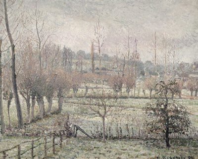 Efeito da neve em Eragny, 1894 de Camille Jacob Pissarro