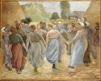 O Círculo, c.1884 de Camille Jacob Pissarro