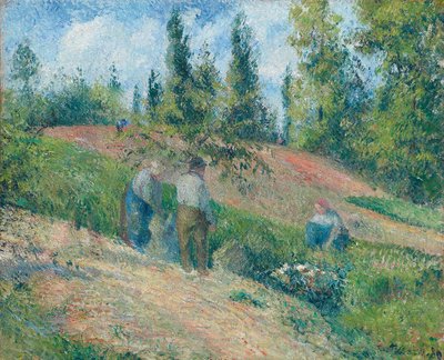 A colheita, Pontoise, 1880 de Camille Jacob Pissarro