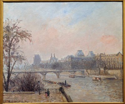 O Sena e o Louvre em 1903 Pintura de Camille Pissarro (1830-1903) 1903 Sol. 0,46x0,55 m Paris, musee d