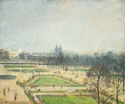 As lagoas das Tulherias, névoa; Bacia das Tulherias, Névoa, 1900 de Camille Jacob Pissarro
