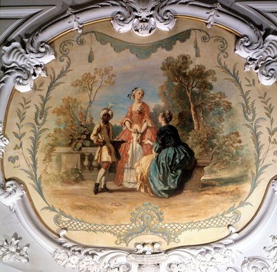 Taster no parque de Chantilly Painting by Camille Roqueplan (1803-1855) 19 Century Sun. 0,97 x 1,14 m Chantilly, conde do museu de Camille-Joseph-Etienne Roqueplan