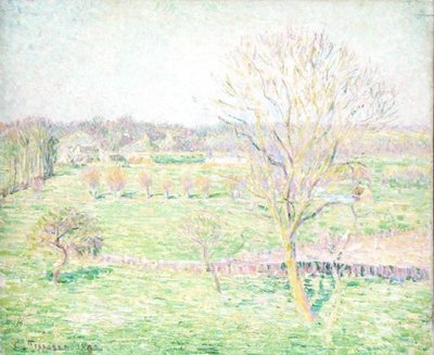 Um Campo com uma Nogueira na Primavera de Camille Jacob Pissarro