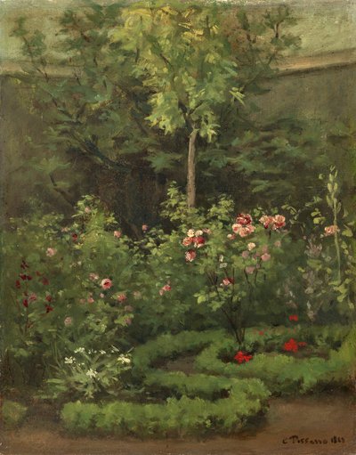 Um jardim de rosas de Camille Jacob Pissarro