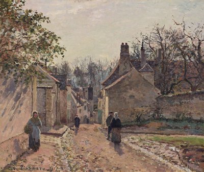 Uma rua de aldeia, Louveciennes de Camille Pissarro