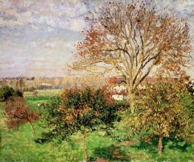 Manhã de outono em agragny, 1897 de Camille Jacob Pissarro